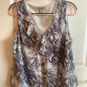 WHBM Print Blouse Size L